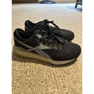 Reebok Women Nano 9 Crossfit training Sneakers Black/White Size‎ 8 EUC